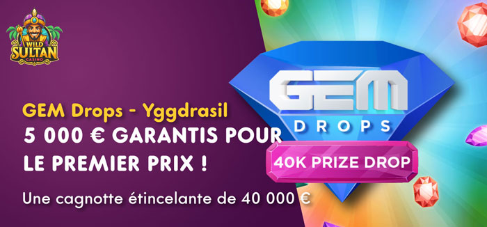 Wild Sultan Casino Gem Drops Tournoi